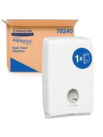 KIMBERLY-CLARK PROFESSIONAL® AQUARIUS® Paper Towel Dispenser (70240), Compact Hand Towel Dispenser, 1 Dispenser / Case