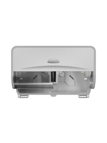 Kimberly-Clark Professional™ ICON™ Standard Roll Toilet Paper Dispenser 2 Roll Horizontal (53655), with Silver Mosaic Design Faceplate; 1 Dispenser and Faceplate per Case