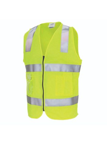 DNC Day-Night Side Panel Safety Vest with Generic R-Tape