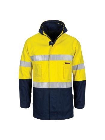 DNC HiVis 4 IN 1 Cotton Drill Jacket with Generic R-Tape