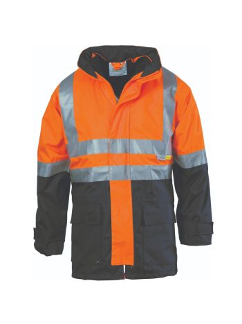 DNC 4 in 1 HiVis Two Tone Breathable Jacket with Vest and 3M R-Tape