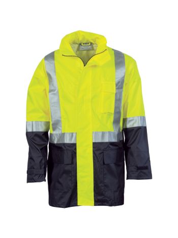 DNC HiVis Two Tone Light weight Rain Jacket with CSR R-Tape