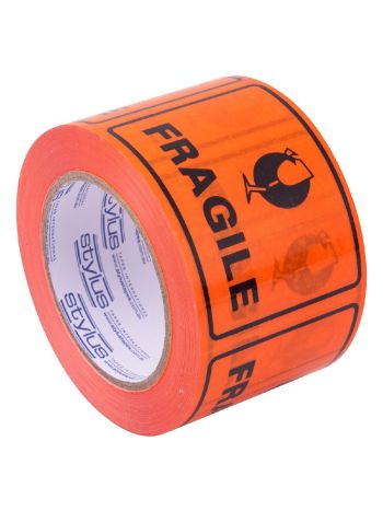 SP500 LABELTAPE SP500 LABELTAPE BK/OR FRAGILE 75MM X 50M