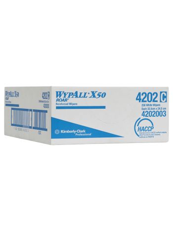 KC Wypall X50 Single Sheet Wipers in White