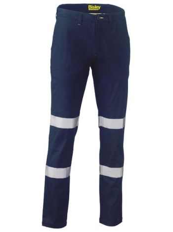 Bisley Taped Biomotion Stretch Cotton Drill Work Pants