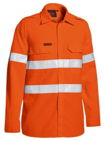 Bisley Tencate Tecasafe Plus 480 Taped Hi Vis Lightweight Fr Vented Shirt BS8238T