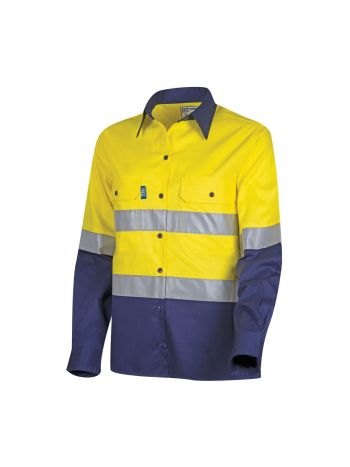 Tru Workwear Lightweight Womens Hi-Vis Shirt With Reflective Tape