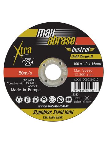 Gold Series Stainless Steel Cutting Disc 1mmx100