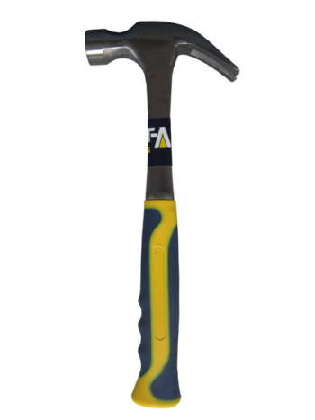Impact-A 24oz Claw Hammer Metal Handle - Blue & Yellow Rubber Grip 
