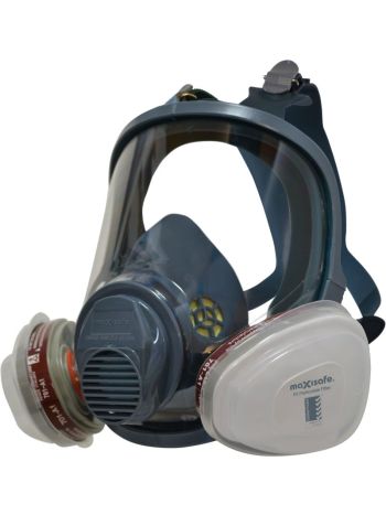 MaxiGuard Full Face Silicone Respirator with A1P2 Filter-Large