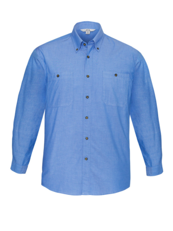 Biz Collection Mens Chambray Long Sleeve Shirt