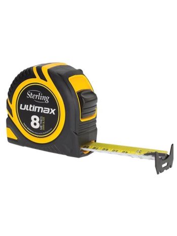 Sterling Ultimax Tape Measure: 8m x 25mm Metric