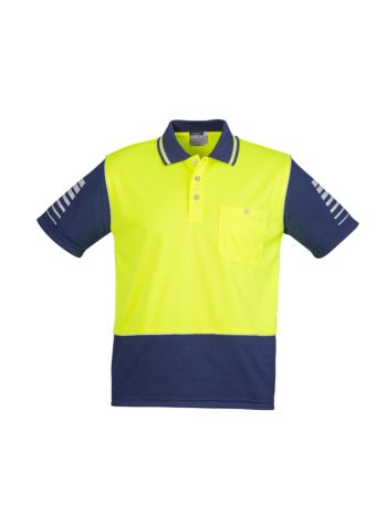 Syzmik Mens Hi Vis Zone Short Sleeve Polo