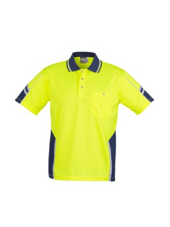 Syzmik Mens Hi Vis Squad Short Sleeve Polo