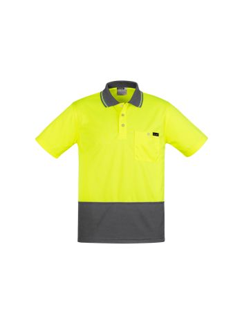 Syzmik Mens Hi Vis Comfort Back Short Sleeve Polo