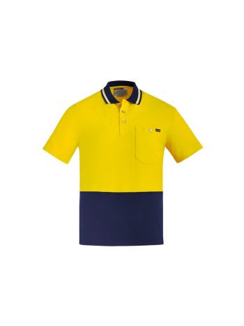 Syzmik Mens Hi Vis Cotton Short Sleeve Polo