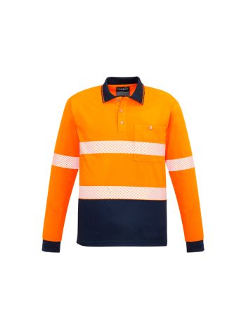 Syzmik Unisex Hi Vis Segmented Tape Long Sleeve Polo