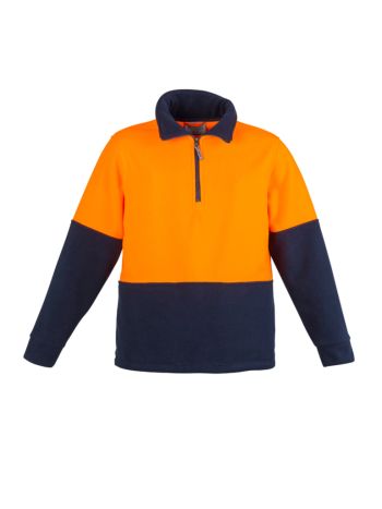 Syzmik Unisex Hi Vis One Half Zip Polar Fleece Pullover