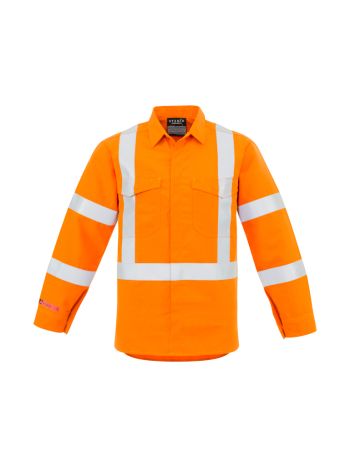 Syzmik Mens Red Flame Hi Vis X Back Shirt