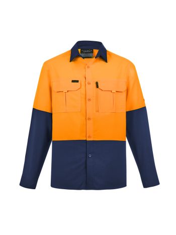 Syzmik Mens Hi Vis Outdoor Long Sleeve Shirt