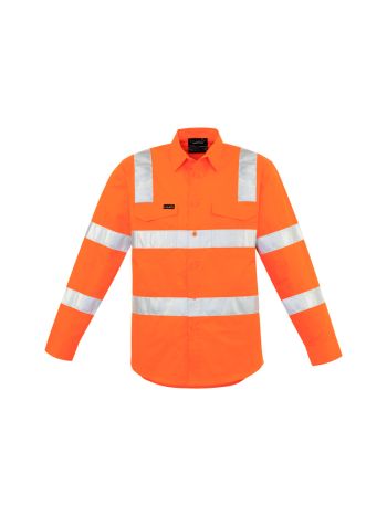 Syzmik Mens Bio Motion VIC Rail Long Sleeve Shirt