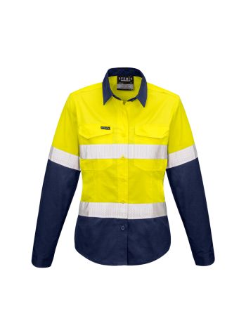 Syzmik Womens Rugged Cooling HI Vis Taped Long Sleeve Shirt